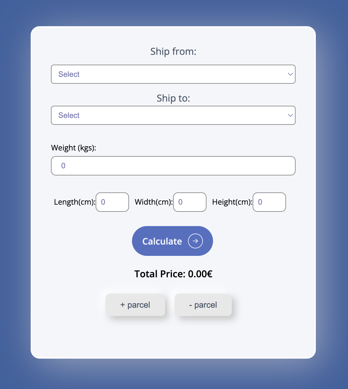 Luiza's Shipping Form App